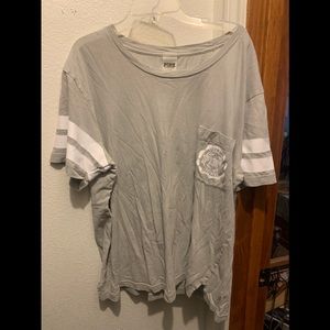Short sleeve gray PINK shirt